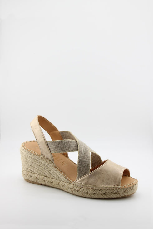 Jutelia Peep-Toe Espadrille Wedge Sandals